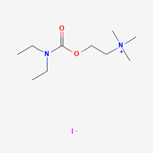 molecular formula C10H23IN2O2 B12809985 Carbamic acid, diethyl-, 2-(trimethylammonio)ethyl ester, iodide CAS No. 63981-51-1
