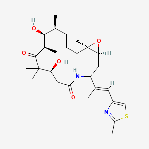 molecular formula C27H42N2O5S B12810131 (1S,7S,10R,11S,12S,16R)-7,11-dihydroxy-8,8,10,12,16-pentamethyl-3-[(E)-1-(2-methyl-1,3-thiazol-4-yl)prop-1-en-2-yl]-17-oxa-4-azabicyclo[14.1.0]heptadecane-5,9-dione 