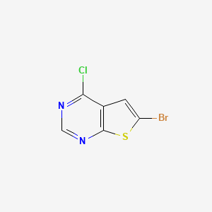 molecular formula C6H2BrClN2S B1281017 6-Bromo-4-chlorothieno[2,3-d]pyrimidine CAS No. 56844-12-3