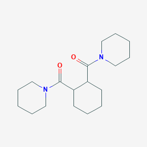 molecular formula C18H30N2O2 B12810519 Cyclohexane-1,2-dicarboxylic acid dipiperidide CAS No. 24307-55-9
