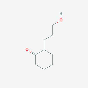 molecular formula C9H16O2 B1281057 2-(3-Hydroxypropyl)cyclohexanone CAS No. 62456-11-5