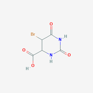 molecular formula C5H5BrN2O4 B1281060 4-Pyrimidinecarboxylic acid, 5-bromohexahydro-2,6-dioxo- CAS No. 58668-21-6