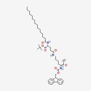 molecular formula C46H69N3O8 B12810678 Fmoc-Lys(palmitoyl-Glu-OtBu)-OH 