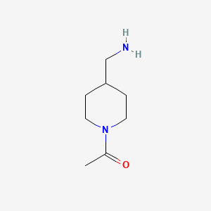 molecular formula C8H16N2O B1281082 1-(4-(Aminomethyl)piperidin-1-yl)ethanone CAS No. 77445-06-8