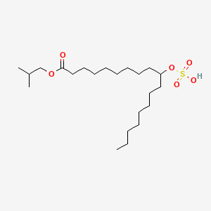 molecular formula C22H44O6S B12810905 Isobutyl 10-(sulfooxy)stearate CAS No. 67953-35-9