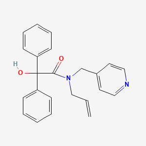 molecular formula C23H22N2O2 B12811122 N-Allyl-N-(4-pyridylmethyl)benzilamide CAS No. 102516-78-9