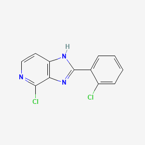 molecular formula C12H7Cl2N3 B1281116 4-chloro-2-(2-chlorophenyl)-1H-imidazo[4,5-c]pyridine CAS No. 77712-91-5