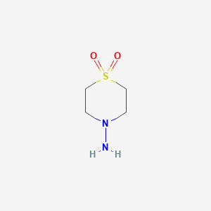 molecular formula C4H10N2O2S B1281118 4-Aminothiomorpholine 1,1-Dioxide CAS No. 26494-76-8