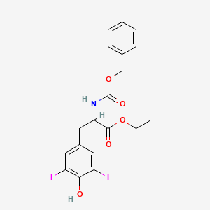molecular formula C19H19I2NO5 B12811225 Z-3,5-Diiodo-l-tyrosine ethyl ester 