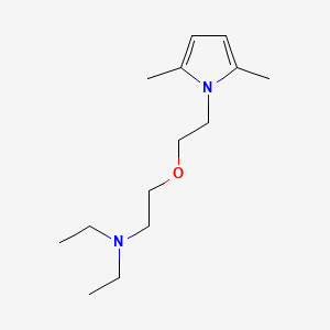molecular formula C14H26N2O B12811313 Pyrrole, 1-(2-(2-(diethylamino)ethoxy)ethyl)-2,5-dimethyl- CAS No. 102367-01-1