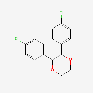 molecular formula C16H14Cl2O2 B12811365 2,3-Bis(4-chlorophenyl)-1,4-dioxane CAS No. 7504-91-8