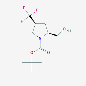 molecular formula C11H18F3NO3 B1281140 (2S,4S)-1-Boc-4-三氟甲基吡咯烷-2-甲醇 CAS No. 470482-40-7