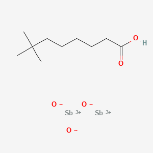 molecular formula C10H20O5Sb2 B12811410 Antimony neodecanoate 