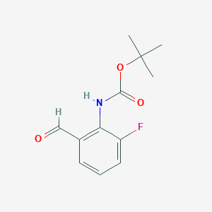 molecular formula C12H14FNO3 B1281145 (2-FLUORO-6-FORMYL-PHENYL)-CARBAMIC ACID TERT-BUTYL ESTER CAS No. 844891-30-1