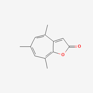molecular formula C12H12O2 B12811552 4,6,8-Trimethyl-2H-cyclohepta(b)furan-2-one CAS No. 60998-66-5