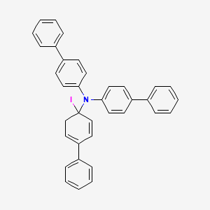 molecular formula C36H28IN B12811696 N,N-di(biphenyl-4-yl);-4'-iodobiphenyl-4-amine 