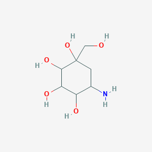 molecular formula C7H15NO5 B12811737 5-amino-1-(hydroxymethyl)cyclohexane-1,2,3,4-tetrol 