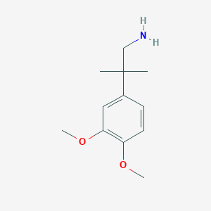 molecular formula C12H19NO2 B1281185 2-(3,4-Dimethoxyphenyl)-2-methylpropan-1-amine CAS No. 23023-17-8