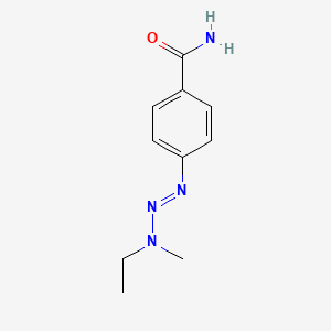 molecular formula C10H14N4O B12811910 4-(3-Ethyl-3-methyl-1-triazenyl)benzamide CAS No. 59708-19-9