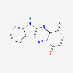 molecular formula C14H7N3O2 B12811965 1H-Indolo(2,3-b)quinoxaline-1,4(6H)-dione CAS No. 58351-48-7