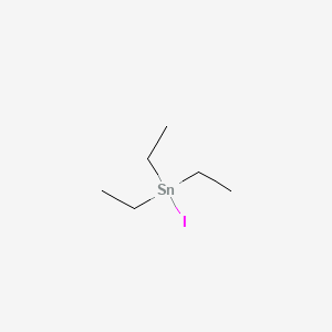 molecular formula C6H15ISn B12812084 Stannane, triethyliodo- CAS No. 2943-86-4