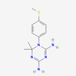 molecular formula C12H17N5S B12812125 Methiotriazamine CAS No. 90-07-3