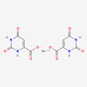 molecular formula C10H6MnN4O8 B12812299 2,4-dioxo-1H-pyrimidine-6-carboxylate;manganese(2+) CAS No. 97999-33-2