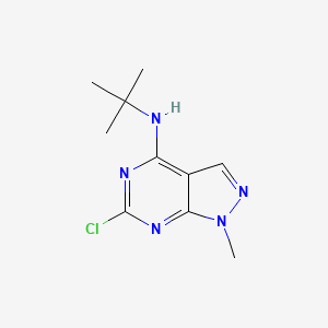 molecular formula C10H14ClN5 B12812334 n-Tert-butyl-6-chloro-1-methyl-1h-pyrazolo[3,4-d]pyrimidin-4-amine CAS No. 5417-87-8