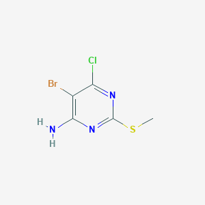 molecular formula C5H5BrClN3S B1281257 5-Bromo-6-chloro-2-(methylthio)pyrimidin-4-amine CAS No. 63931-22-6
