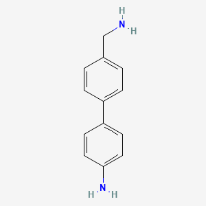molecular formula C13H14N2 B12812762 4'-(Aminomethyl)-[1,1'-biphenyl]-4-amine 