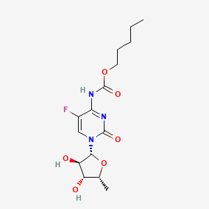 molecular formula C15H22FN3O6 B12812890 Cytidine,5'-deoxy-5-fluoro-N-[(pentyloxy)carbonyl]- 