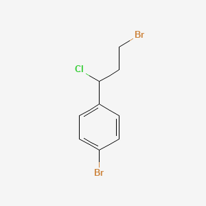 molecular formula C9H9Br2Cl B1281293 1-Bromo-4-(3-bromo-1-chloropropyl)benzene CAS No. 33994-21-7