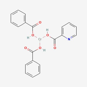 molecular formula C20H17CrNO6 B12813113 Benzoic acid;chromium;pyridine-2-carboxylic acid 