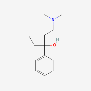 molecular formula C13H21NO B12813120 1-(Dimethylamino)-3-phenylpentan-3-ol CAS No. 5554-65-4