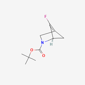 molecular formula C10H14FNO2 B12813185 tert-Butyl (R)-5-fluoro-2-azabicyclo[2.1.1]hex-4-ene-2-carboxylate 