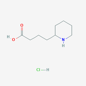molecular formula C9H18ClNO2 B1281357 4-(Piperidin-2-yl)butanoic acid hydrochloride CAS No. 63987-69-9
