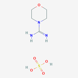 molecular formula C5H13N3O5S B1281377 Morpholine-4-carboximidamide sulfate CAS No. 88497-68-1