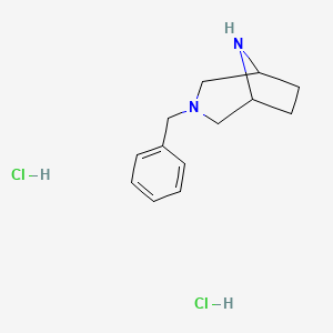 molecular formula C13H20Cl2N2 B1281383 3-Benzyl-3,8-diazabicyclo[3.2.1]octane dihydrochloride CAS No. 93428-54-7
