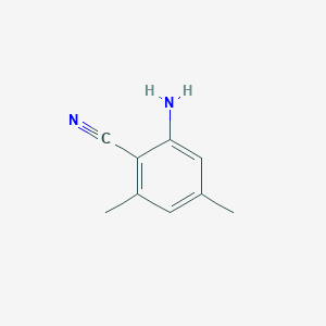 molecular formula C9H10N2 B1281396 2-Amino-4,6-dimethylbenzonitrile CAS No. 35490-77-8