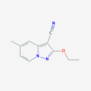molecular formula C11H11N3O B012814 2-Ethoxy-5-methylpyrazolo[1,5-a]pyridine-3-carbonitrile CAS No. 110911-78-9