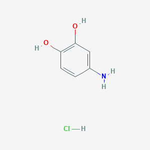 molecular formula C6H8ClNO2 B1281407 4-Aminobenzene-1,2-diol;hydrochloride CAS No. 4956-56-3