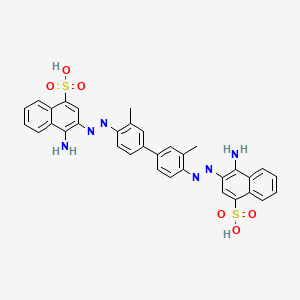 molecular formula C34H28N6O6S2 B12814303 Fast Scarlet CAS No. 1733-14-8