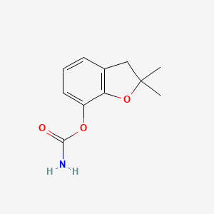 molecular formula C11H13NO3 B12814310 7-BENZOFURANOL, 2,3-DIHYDRO-2,2-DIMETHYL-, CARBAMATE (ester) CAS No. 4790-87-8