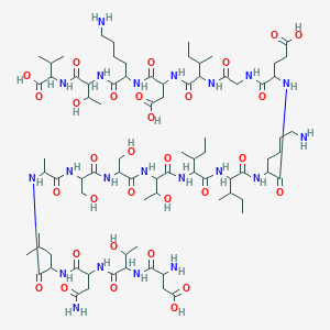 molecular formula C81H141N21O31 B12814314 H-DL-Asp-DL-xiThr-DL-Asn-DL-Leu-DL-Ala-DL-Ser-DL-Ser-DL-xiThr-DL-xiIle-DL-xiIle-DL-Lys-DL-Glu-Gly-DL-xiIle-DL-Asp-DL-Lys-DL-xiThr-DL-Val-OH 