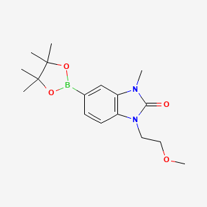molecular formula C17H25BN2O4 B12814315 1-(2-Methoxyethyl)-3-methyl-5-(4,4,5,5-tetramethyl-1,3,2-dioxaborolan-2-yl)-1,3-dihydro-2H-benzo[d]imidazol-2-one 