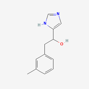 molecular formula C12H14N2O B12814681 1-(1H-Imidazol-4-yl)-2-(m-tolyl)ethanol 
