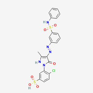 molecular formula C22H18ClN5O6S2 B12814704 Acid Yellow 29 free acid CAS No. 34063-75-7