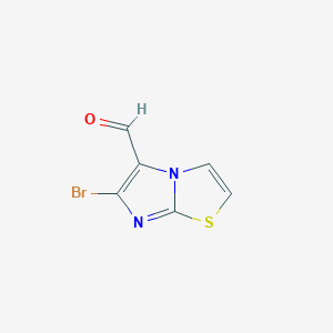 molecular formula C6H3BrN2OS B12814719 6-Bromoimidazo[2,1-b][1,3]thiazole-5-carbaldehyde CAS No. 75001-32-0