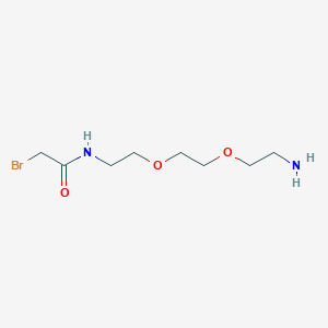 molecular formula C8H17BrN2O3 B12814731 N-(2-(2-(2-Aminoethoxy)ethoxy)ethyl)-2-bromoacetamide 