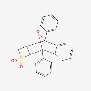 molecular formula C23H18O3S B12814791 3,8-Epoxy-2H-naphtho(2,3-b)thiete, 2a,3,8,8a-tetrahydro-3,8-diphenyl-, 1,1-dioxide CAS No. 981-25-9